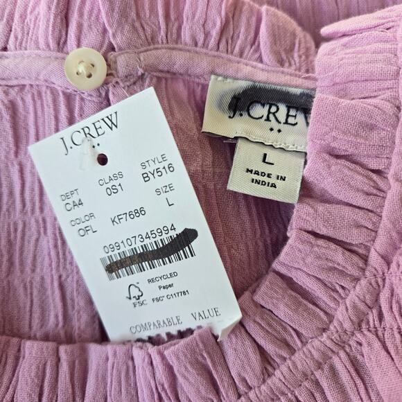 J. Crew Factory Gauze Flutter Sleeve Mini Dress Size L NWT - Picture 5 of 10